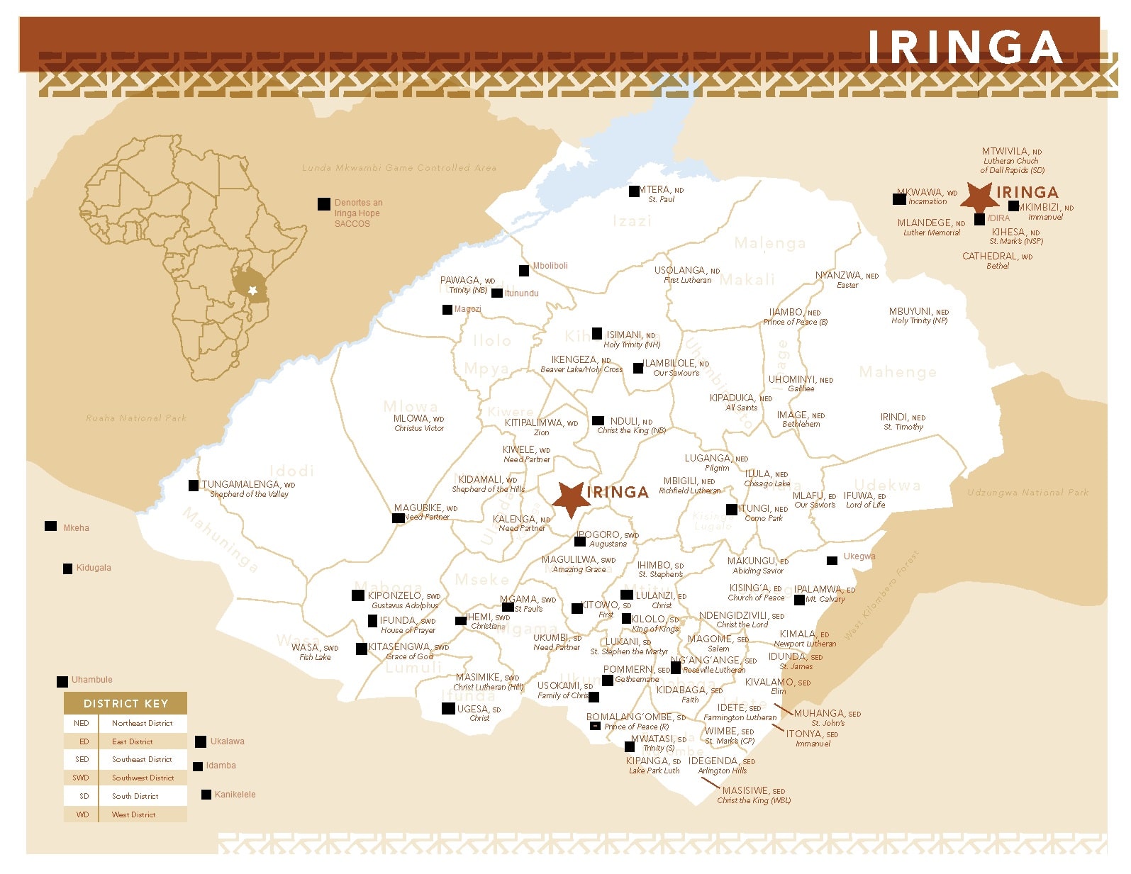 Map of Iringa